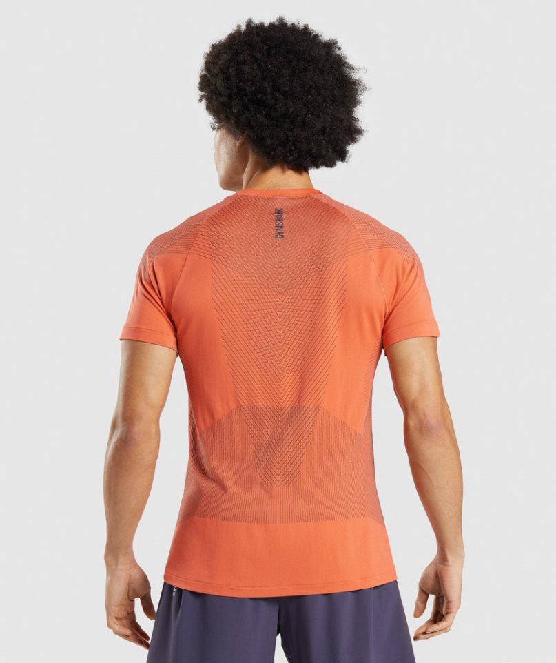 Koszulki Gymshark Apex Seamless Męskie Pomarańczowe | PL 158BKX